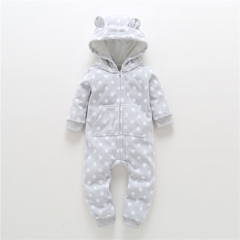 Baby's Hooded Fleece Jumpsuit Shop ExMart