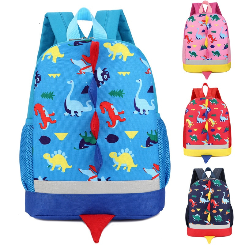 Dinosaur Printed Nylon Backpack for Kids - Shop ExMart