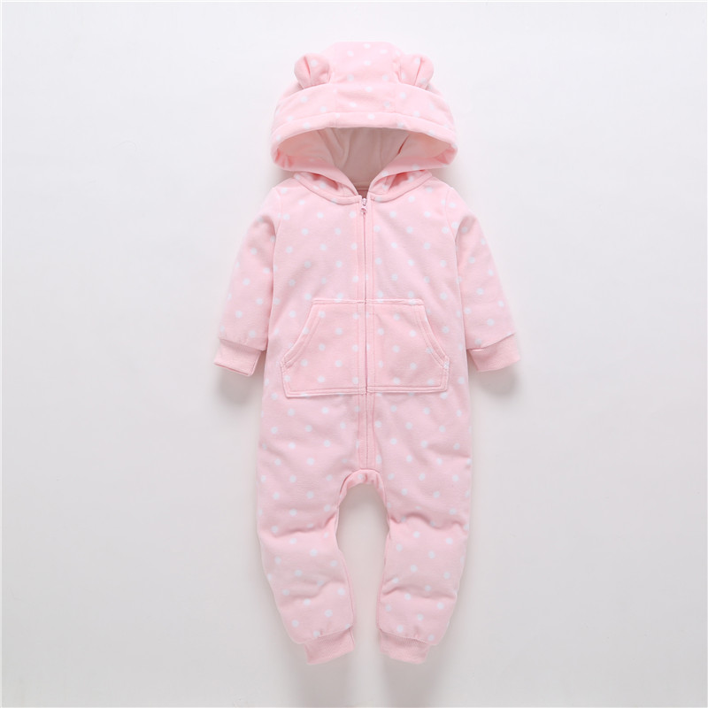 Baby's Hooded Fleece Jumpsuit Shop ExMart