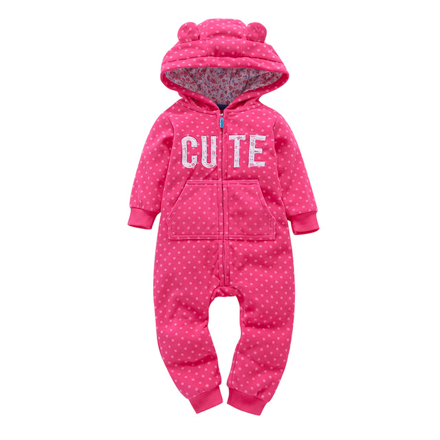 Baby's Hooded Fleece Jumpsuit Shop ExMart